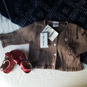 TARTINE ET CHOCOLAT // BROWN KINT CARDIGAN